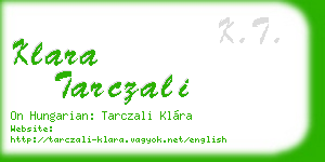 klara tarczali business card